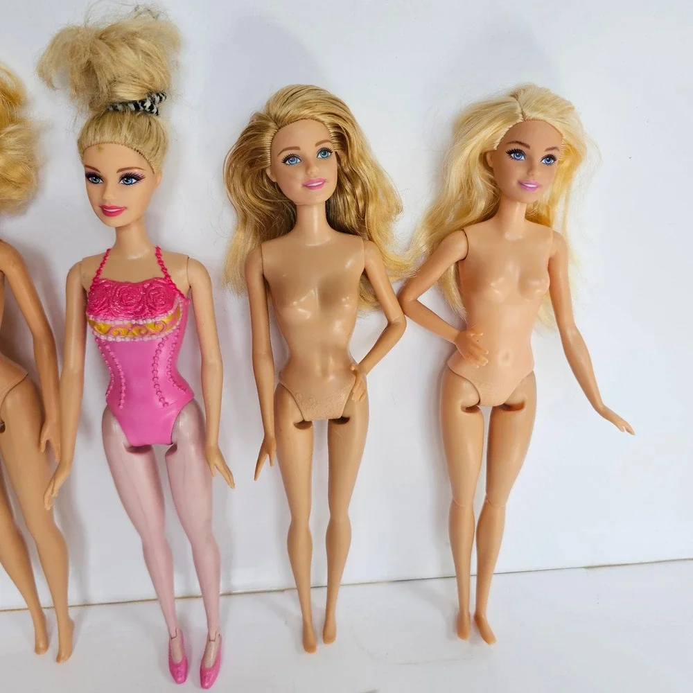 Y2K Mattel Barbie Doll Lot 5pc Blonde Hair Ballerina Fashion Dolls Toy Bundle